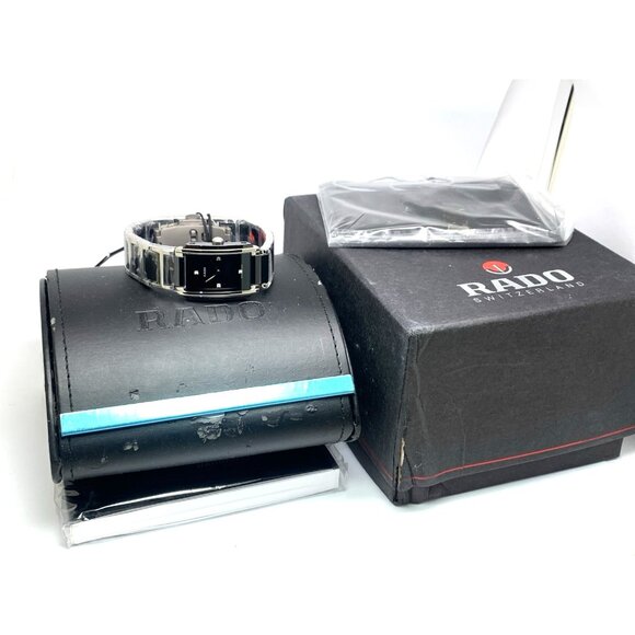 Rado Women's Watch R20613712 Integral Swiss Quartz Diamond Ceramic Tank 23mm - Picture 3 of 16